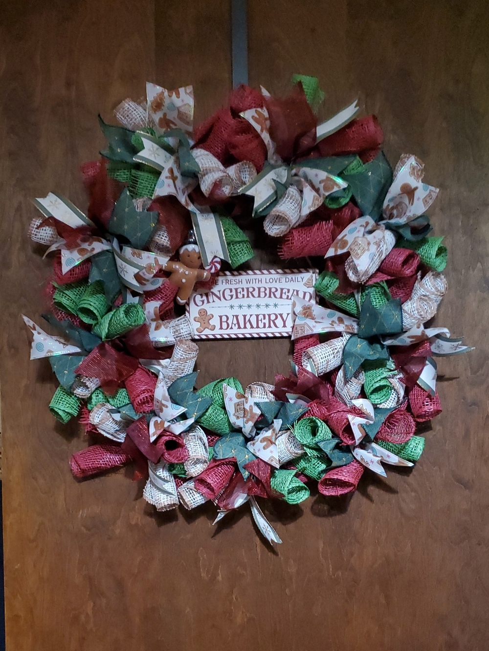 Holiday Wreath - Red, Green, White